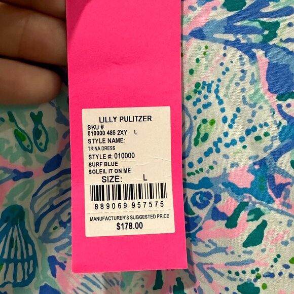 Lilly Pulitzer Trina Dress Surf Blue Soleil It On Me - Picture 4 of 7